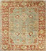 Chobi Blue Square Hand Knotted 10 X 10  Area Rug 151-18559 Thumb 0