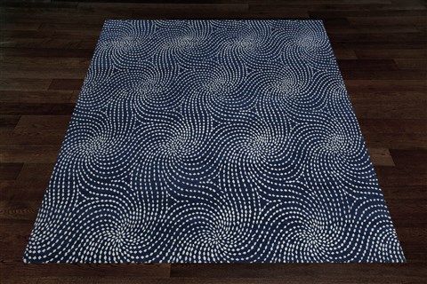 Modern Blue Square Hand Knotted 10 X 10  Area Rug 151-18561 Image 5