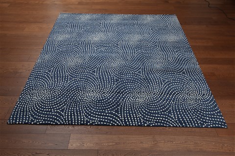 Modern Blue Square Hand Knotted 10 X 10  Area Rug 151-18561 Image 7