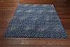 Modern Blue Square Hand Knotted 10 X 10  Area Rug 151-18561 Thumb 1