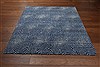 Modern Blue Square Hand Knotted 10 X 10  Area Rug 151-18561 Thumb 7