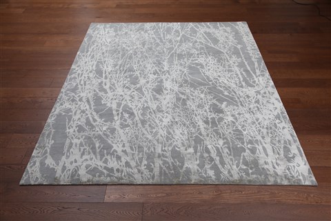 Modern Grey Square Hand Knotted 10 X 10 Area Rug 151-18563 Image 4