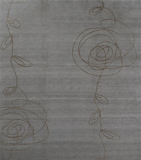 Modern Grey Hand Knotted 80 X 100  Area Rug 151-18565 Image 0