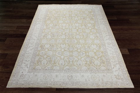 Chobi Yellow Hand Knotted 134 X 1610  Area Rug 151-18569 Image 3