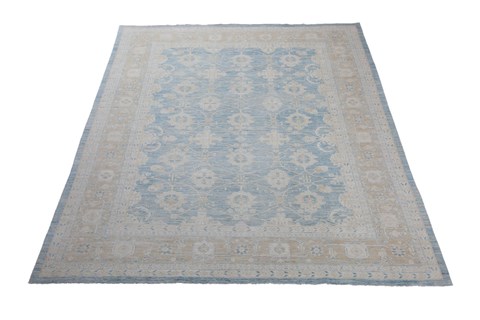 Chobi Blue Hand Knotted 88 X 119  Area Rug 151-18573 Image 4