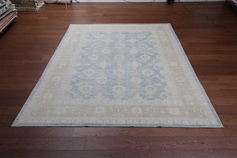 Chobi Blue Hand Knotted 88 X 119  Area Rug 151-18573 Image 6