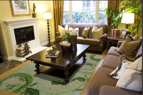 Modern Green Hand Knotted 80 X 100  Area Rug 151-18575 Image 2