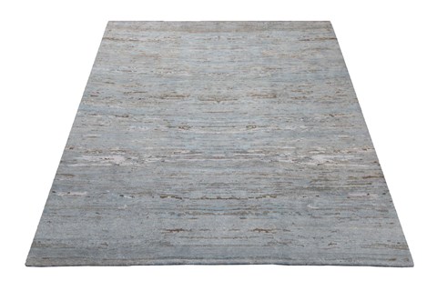 Modern Grey Hand Knotted 80 X 100 Area Rug 151-18576 Image 7