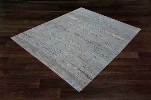 Modern Grey Hand Knotted 80 X 100 Area Rug 151-18576 Image 12