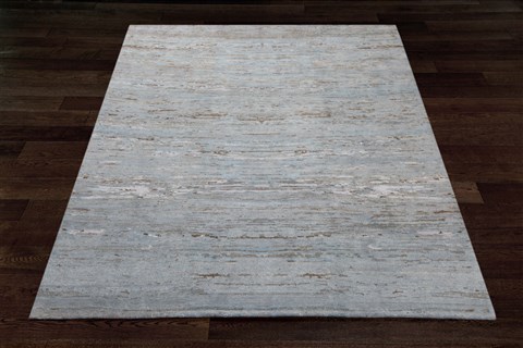 Modern Grey Hand Knotted 80 X 100 Area Rug 151-18576 Image 15