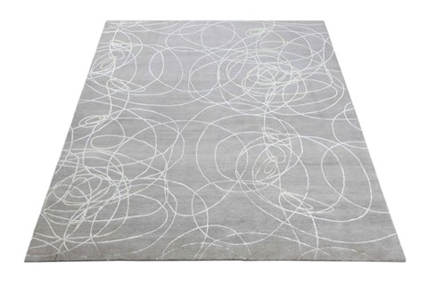 Modern Grey Square Hand Knotted 10 X 10  Area Rug 151-18580 Image 1