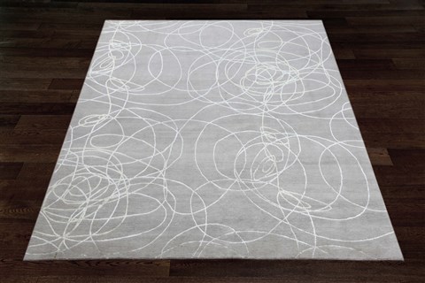 Modern Grey Square Hand Knotted 10 X 10  Area Rug 151-18580 Image 7