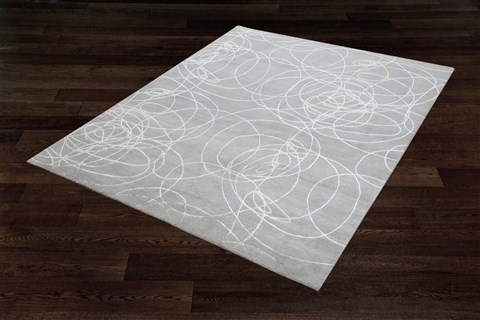 Modern Grey Square Hand Knotted 10 X 10  Area Rug 151-18580 Image 4