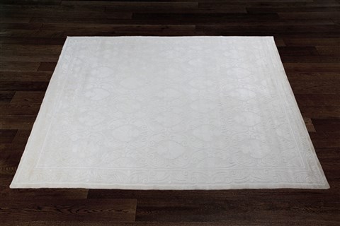 Indo-Nepal Grey Hand Knotted 100 X 140  Area Rug 151-18582 Image 4