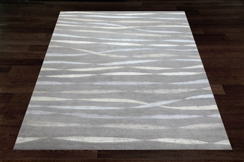 Modern Grey Square Hand Knotted 10 X 10  Area Rug 151-18583 Image 4