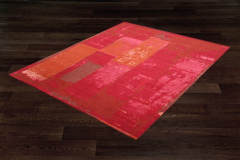 Indo-Nepal Red Square Hand Knotted 10 X 10  Area Rug 151-18591 Image 4