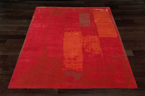 Indo-Nepal Red Square Hand Knotted 10 X 10  Area Rug 151-18591 Image 8