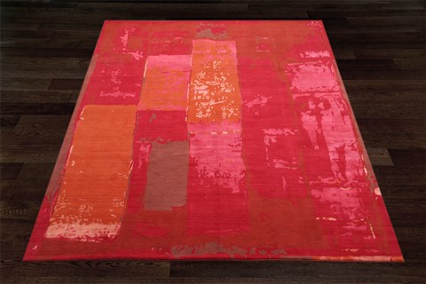 Indo-Nepal Red Square Hand Knotted 10 X 10  Area Rug 151-18591 Image 12