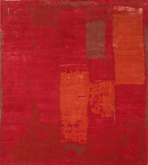 Indo-Nepal Red Square Hand Knotted 10 X 10  Area Rug 151-18591 Image 0