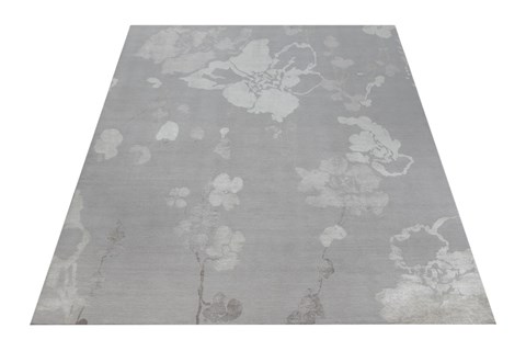 Modern Grey Square Hand Knotted 10 X 10  Area Rug 151-18596 Image 2