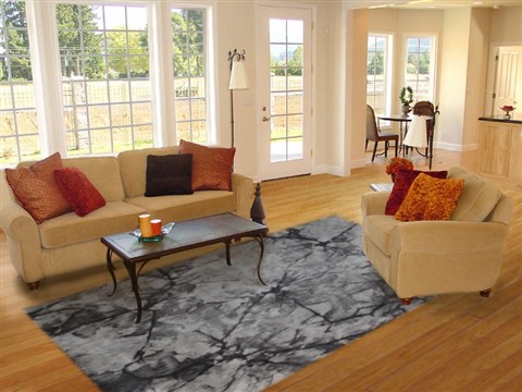 Modern Grey Hand Knotted 80 X 100  Area Rug 151-18601 Image 4