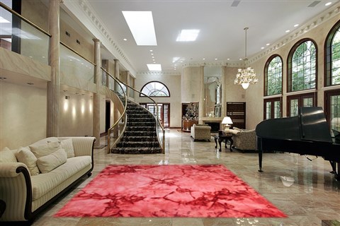 Modern Red Hand Knotted 90 X 120  Area Rug 151-18603 Image 1