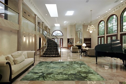 Modern Green Hand Knotted 90 X 120  Area Rug 151-18604 Image 1