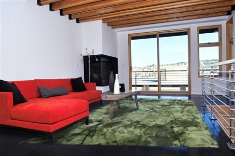 Modern Green Hand Knotted 90 X 120  Area Rug 151-18604 Image 3