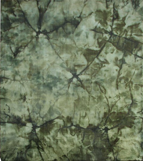 Modern Green Hand Knotted 90 X 120  Area Rug 151-18604 Image 0