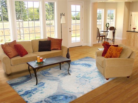 Modern White Hand Knotted 80 X 100  Area Rug 151-18605 Image 4