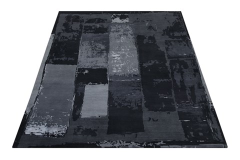 Modern Black Square Hand Knotted 10 X 10  Area Rug 151-18607 Image 3