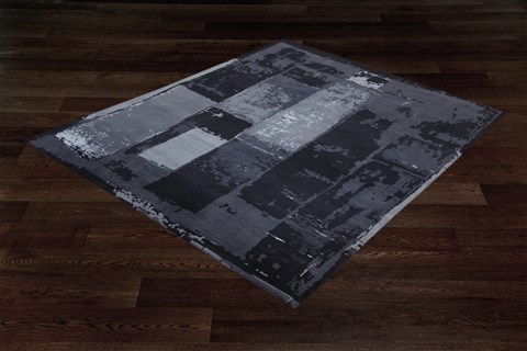 Modern Black Square Hand Knotted 10 X 10  Area Rug 151-18607 Image 8
