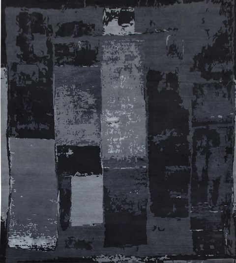 Modern Black Square Hand Knotted 10 X 10  Area Rug 151-18607 Image 0