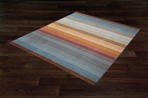 Indo-Nepal Blue Hand Knotted 80 X 100  Area Rug 151-18615 Image 6