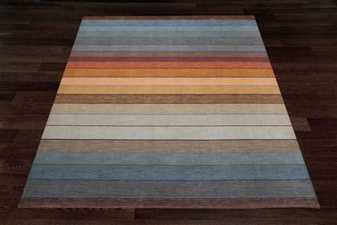 Indo-Nepal Blue Hand Knotted 80 X 100  Area Rug 151-18615 Image 7