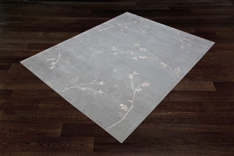 Modern Grey Square Hand Knotted 10 X 10  Area Rug 151-18618 Image 2