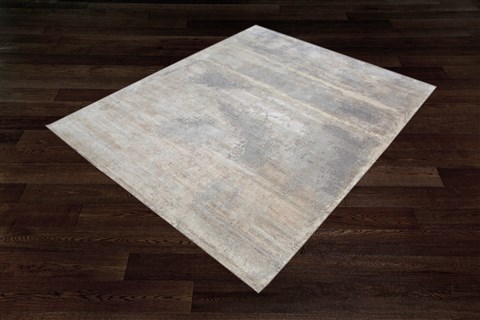 Modern White Square Hand Knotted 10 X 10  Area Rug 151-18621 Image 2