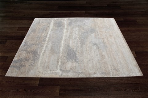 Modern White Square Hand Knotted 10 X 10  Area Rug 151-18621 Image 11