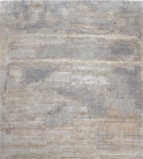 Modern White Square Hand Knotted 10 X 10  Area Rug 151-18621 Image 0