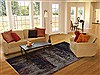 Modern Black Hand Knotted 83 X 105  Area Rug 151-18626 Thumb 3