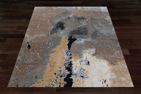 Mahal Brown Square Hand Knotted 10 X 10  Area Rug 151-18631 Image 2