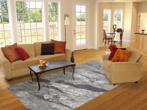 Modern Grey Hand Knotted 80 X 100  Area Rug 151-18632 Image 3