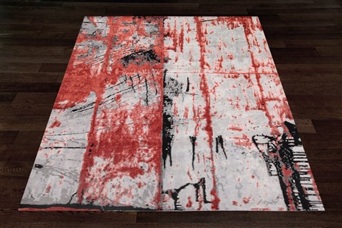 Modern Grey Square Hand Knotted 10 X 10  Area Rug 151-18634 Image 2