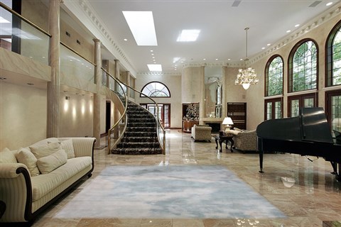 Modern Blue Hand Knotted 80 X 100  Area Rug 151-18635 Image 1