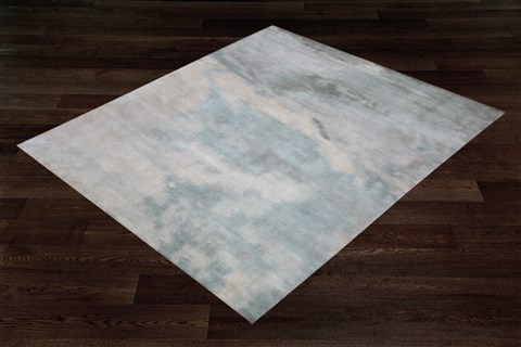 Modern Blue Hand Knotted 80 X 100  Area Rug 151-18635 Image 6