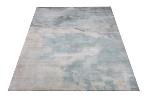 Modern Blue Hand Knotted 80 X 100  Area Rug 151-18635 Image 11