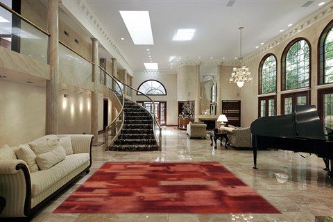 Gabbeh Red Hand Knotted 80 X 100  Area Rug 151-18637 Image 1