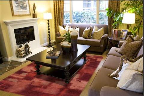 Gabbeh Red Hand Knotted 80 X 100  Area Rug 151-18637 Image 2