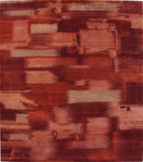 Gabbeh Red Hand Knotted 80 X 100  Area Rug 151-18637 Image 0