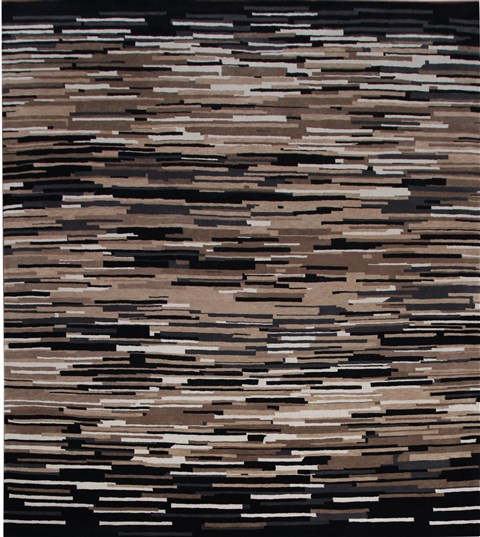 Modern Black Square Hand Knotted 10 X 10  Area Rug 151-18641 Image 0